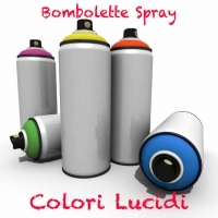 Bomboletta vernice spray lucida per ferro, plastica e legno, 200 colori